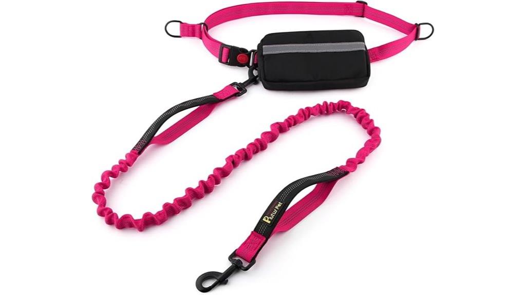 retractable dual handle dog leash