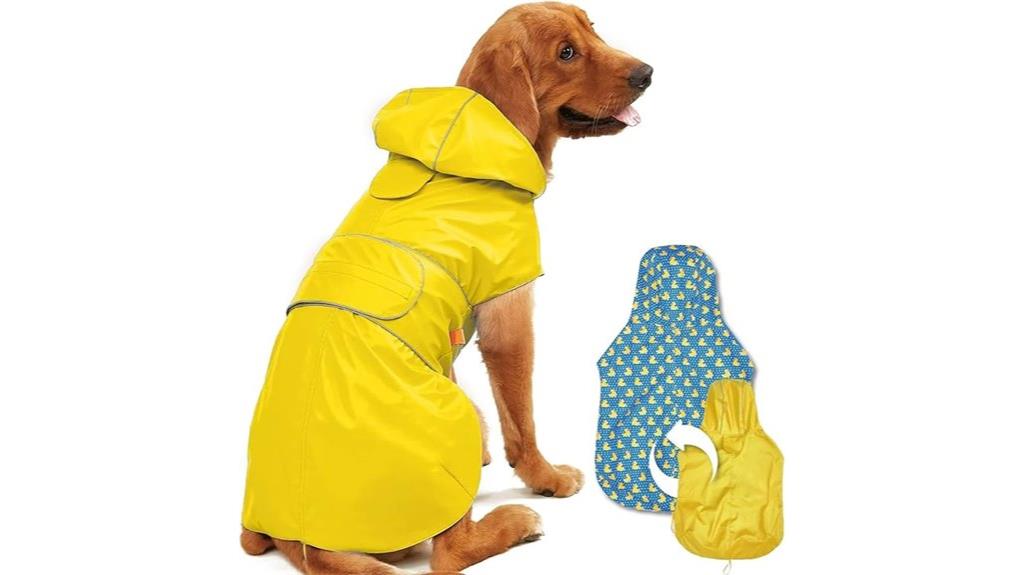 reversible dog raincoat with hood