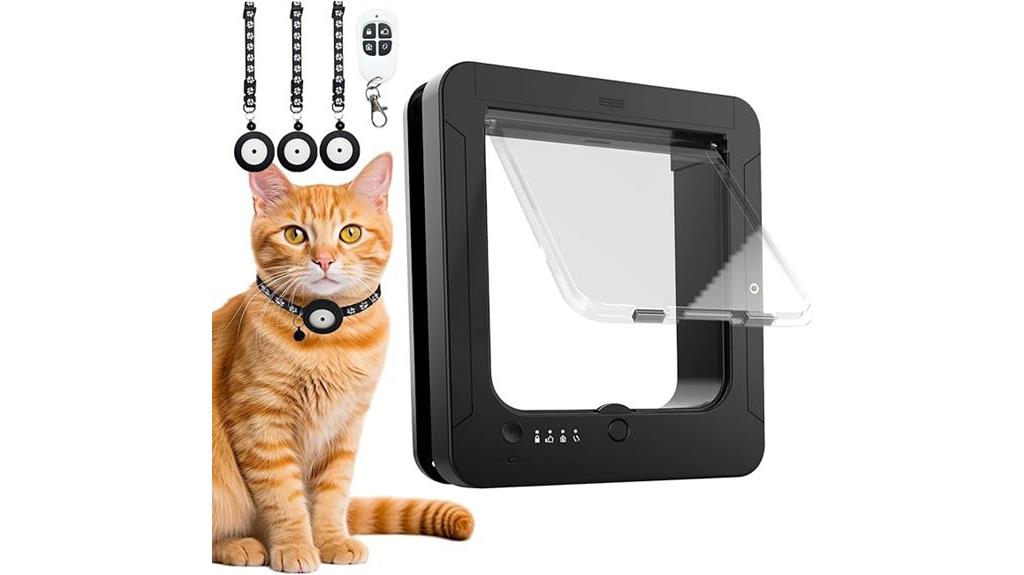 rfid cat door black