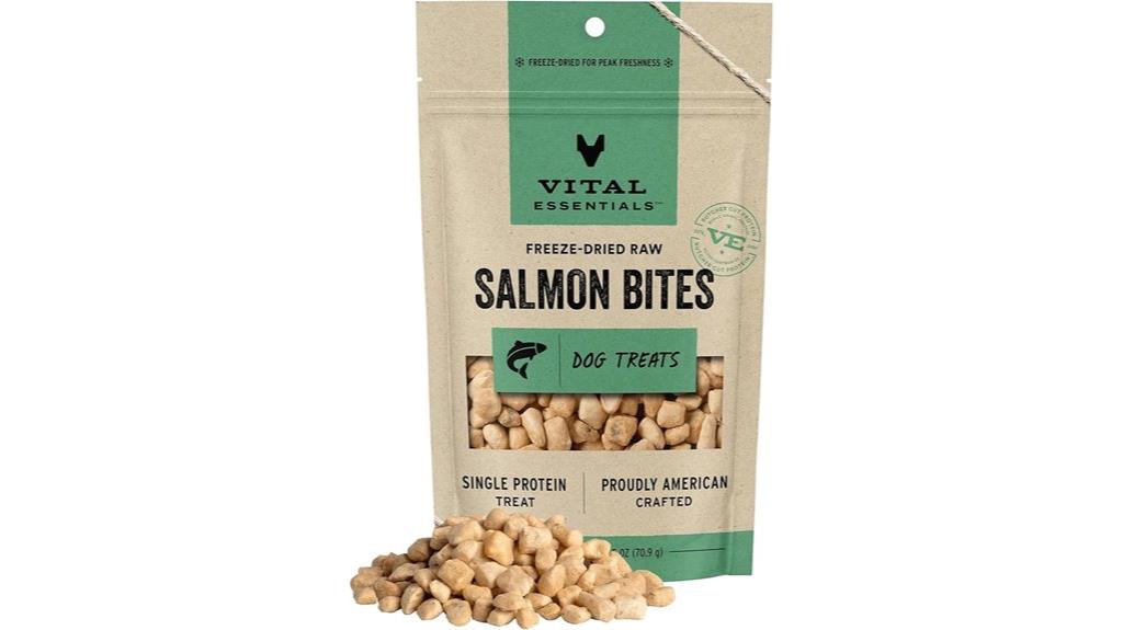 salmon dog treats pack