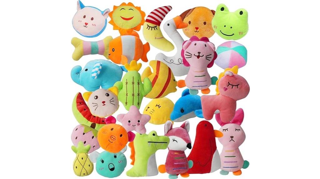 set of 27 plush squeaky puppies