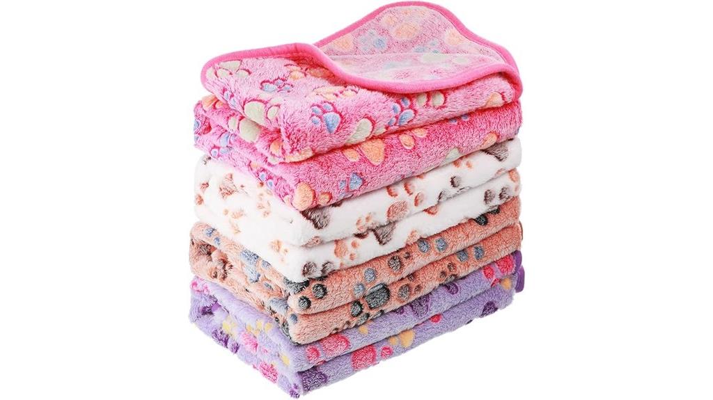 set of four pet blankets