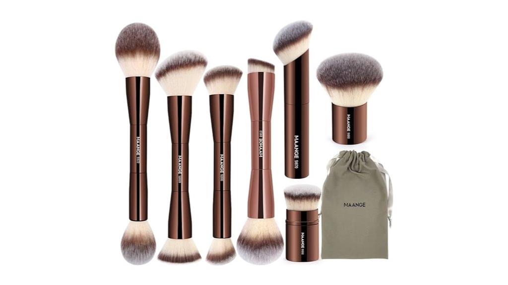 seven piece makeup brushes