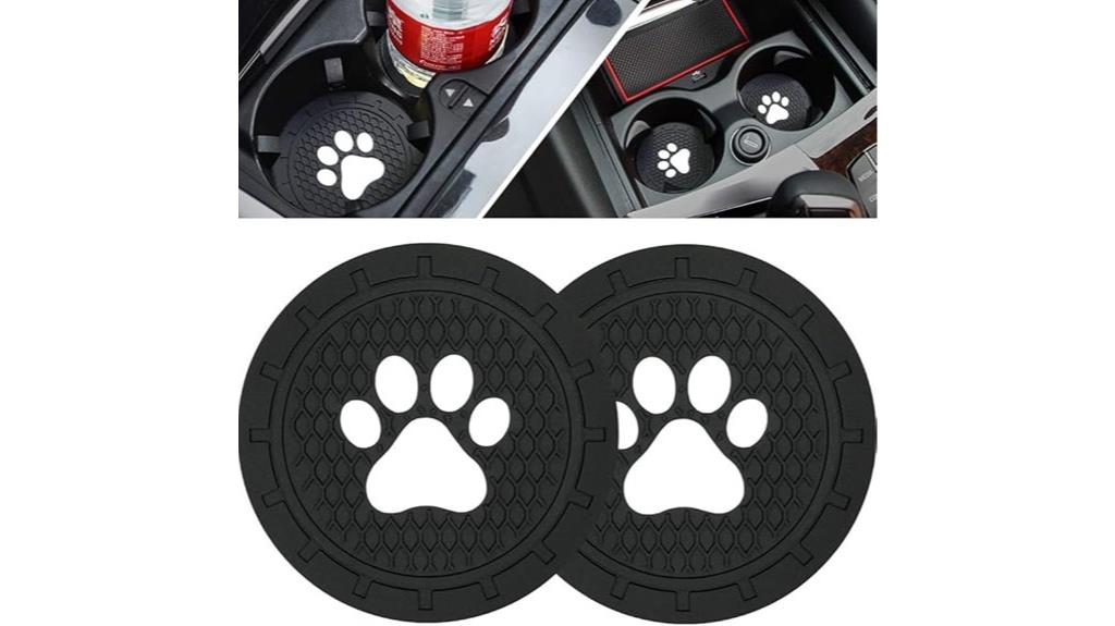 silicone dog paw coasters