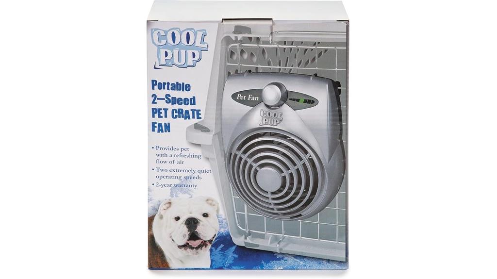 silver pup crate fan