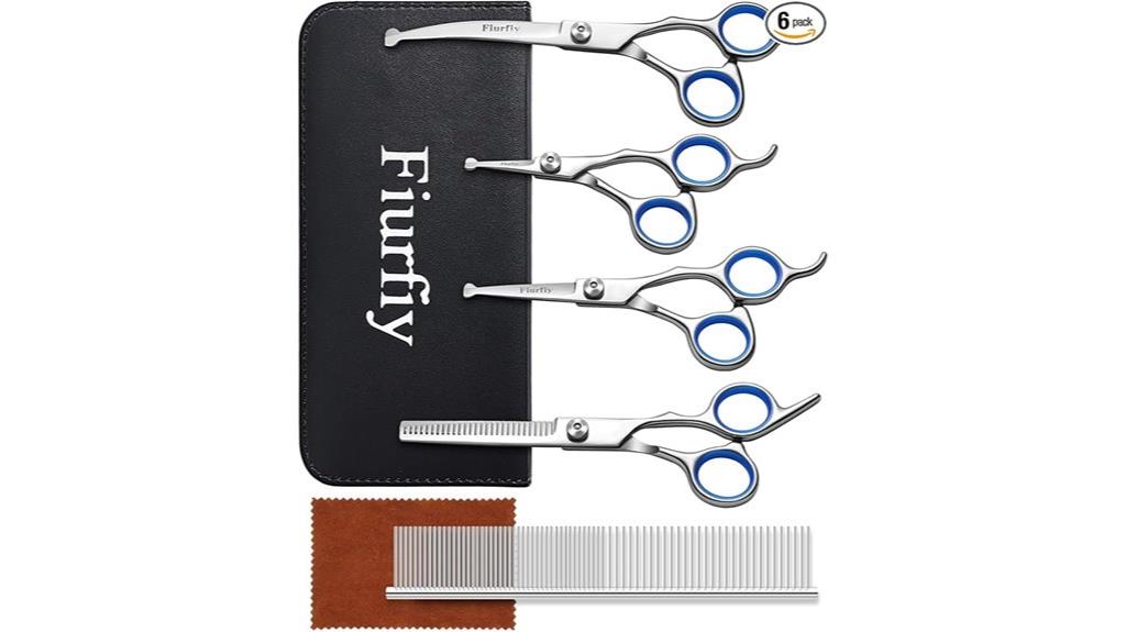six tool dog grooming kit