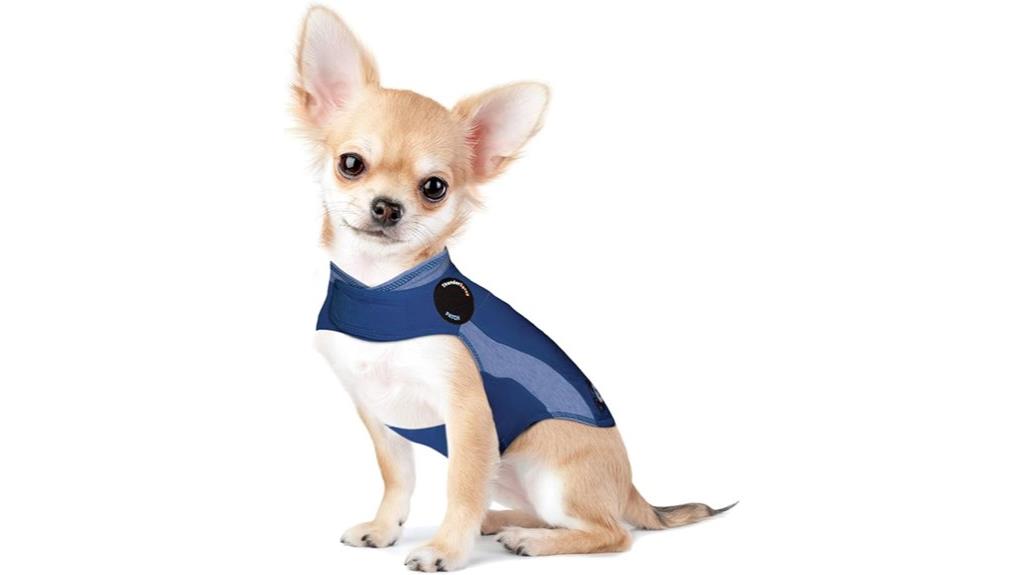 small blue polo dog shirt