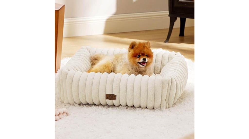 small dog bed with cover