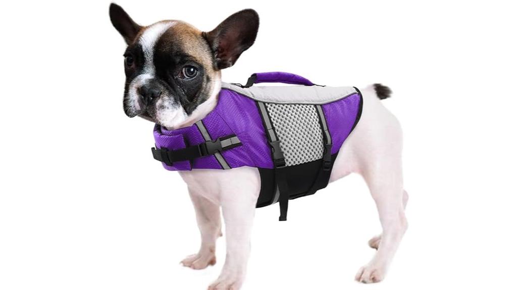 small purple dog life jacket