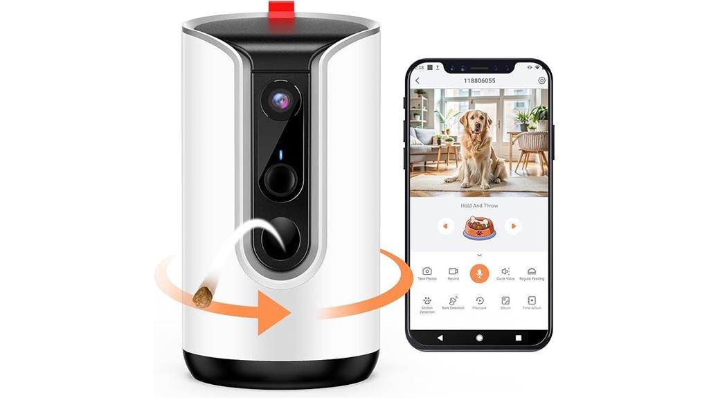 smart pet camera with dispenser