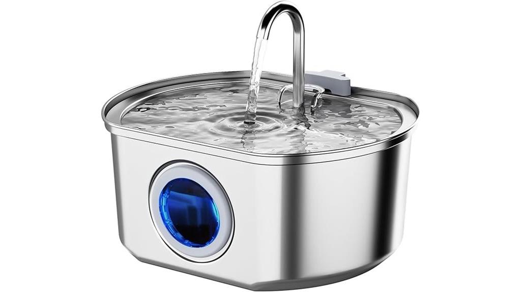 stainless steel fountain capacity