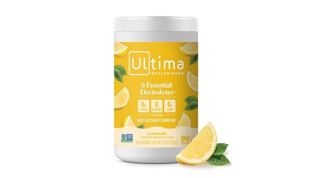 sugar free lemon electrolyte drink