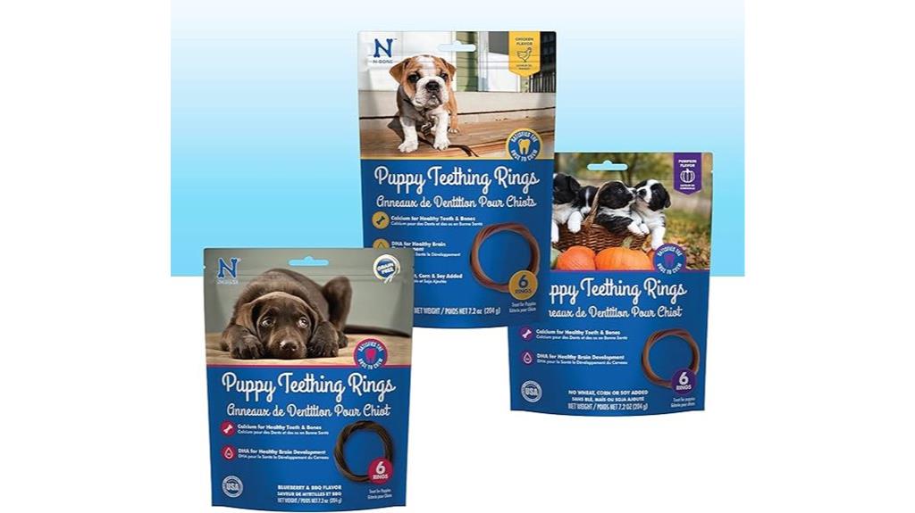 three bags of puppy chews