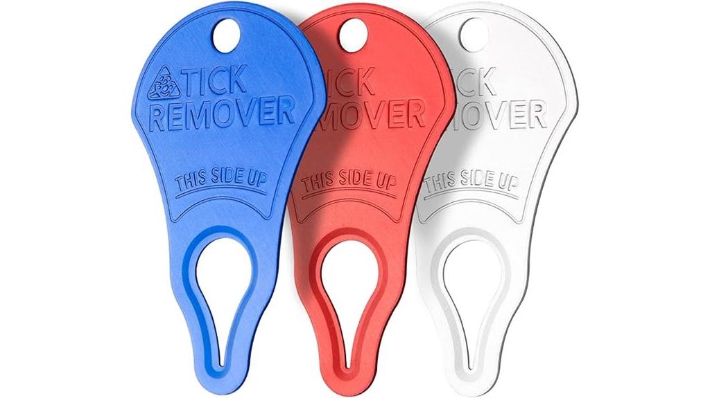 three portable tick removers