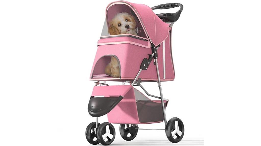 three wheel pet stroller