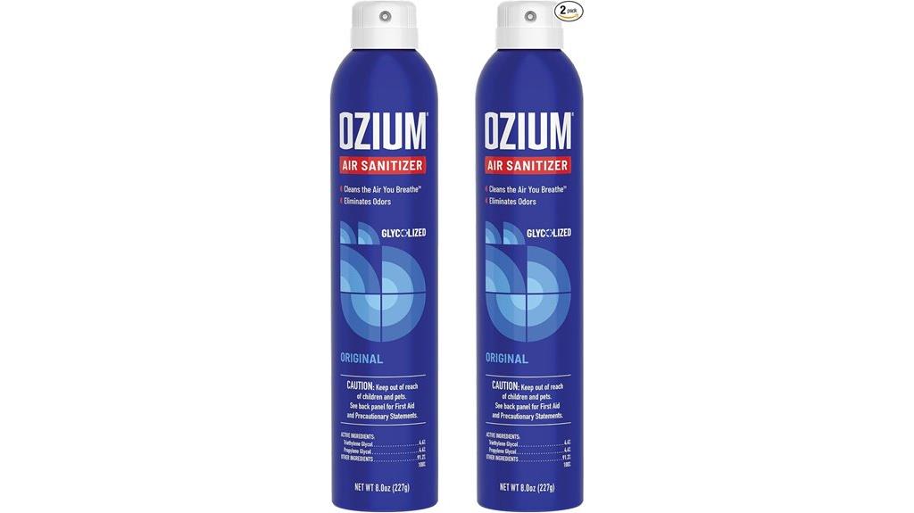 two 8oz air sanitizers