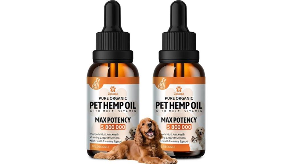 two packs hemp oil