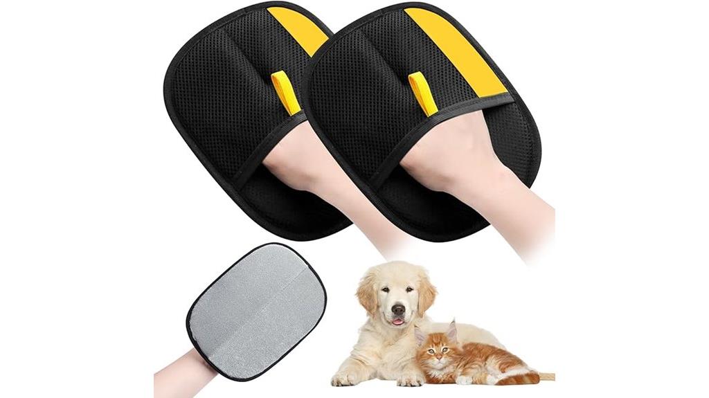 two piece pet hair gloves