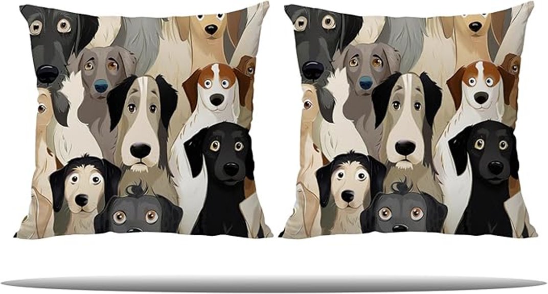 vintage dog pillow set