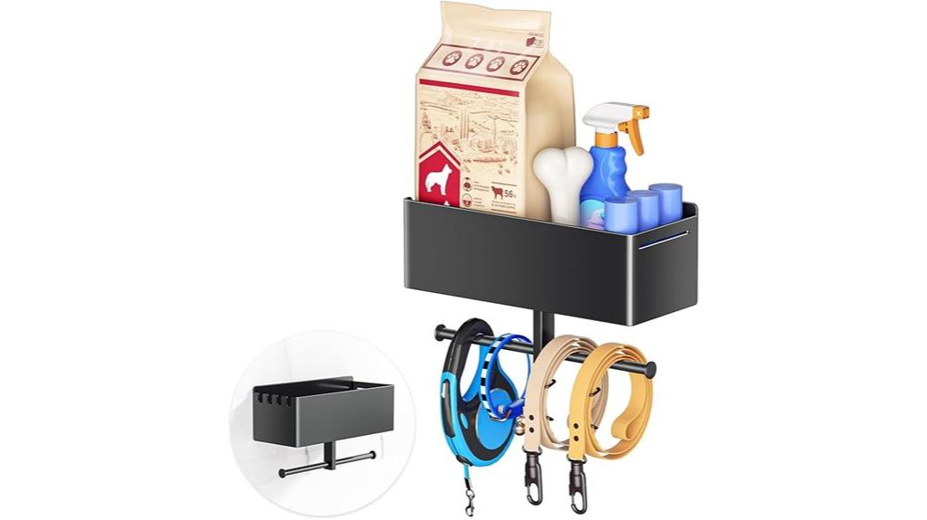 wall mounted dog leash organizer