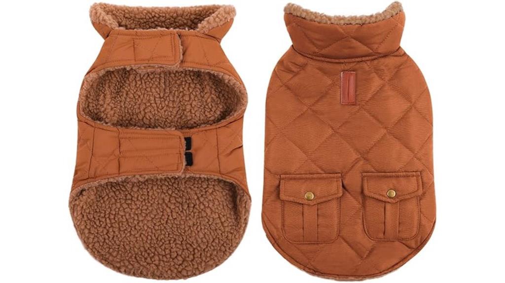 warm quilted dog coat