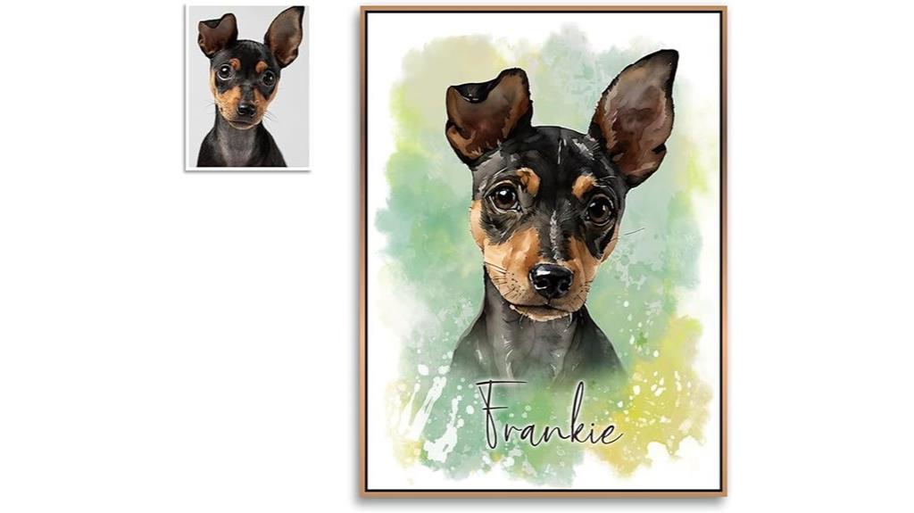 watercolor dog memorial portrait