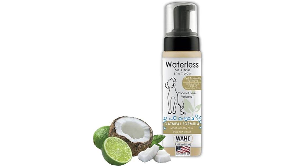 waterless pet shampoo oatmeal