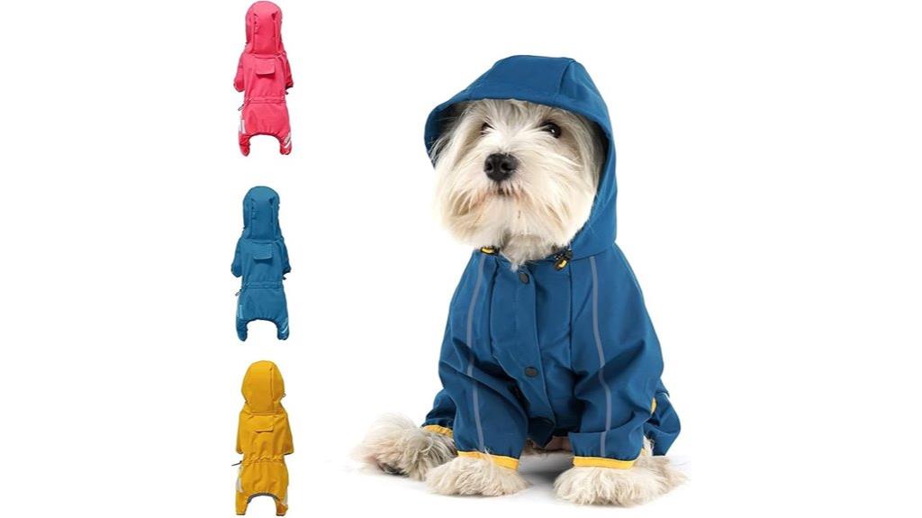 waterproof dog raincoat with hood