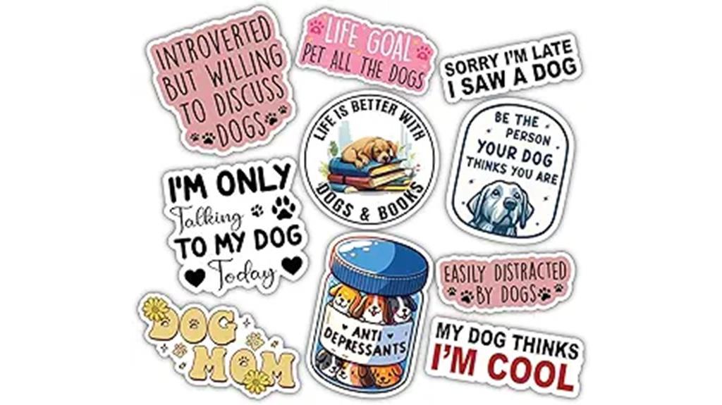 waterproof dog sticker pack