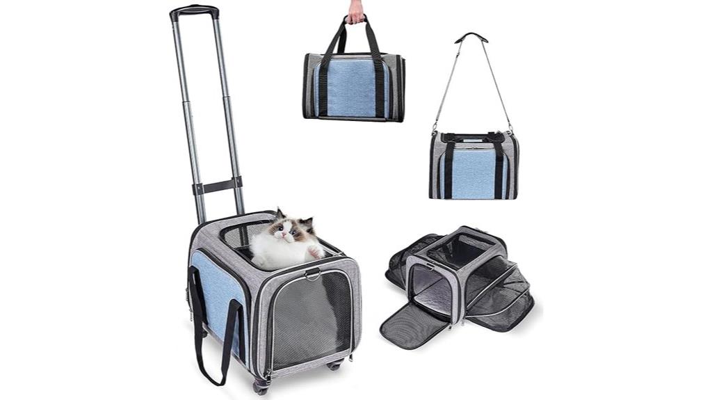 wheeled pet carrier