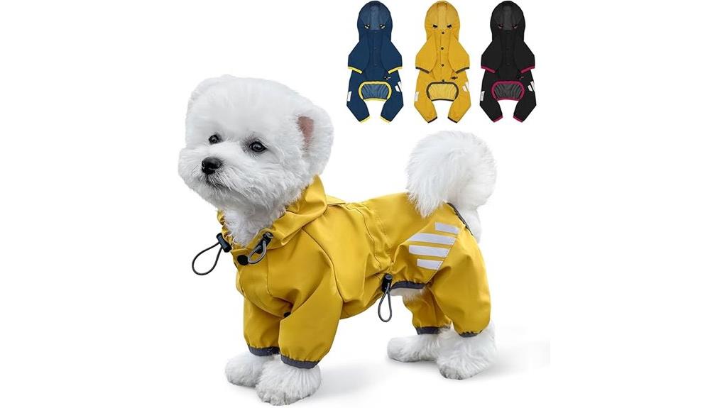 yellow waterproof dog coat