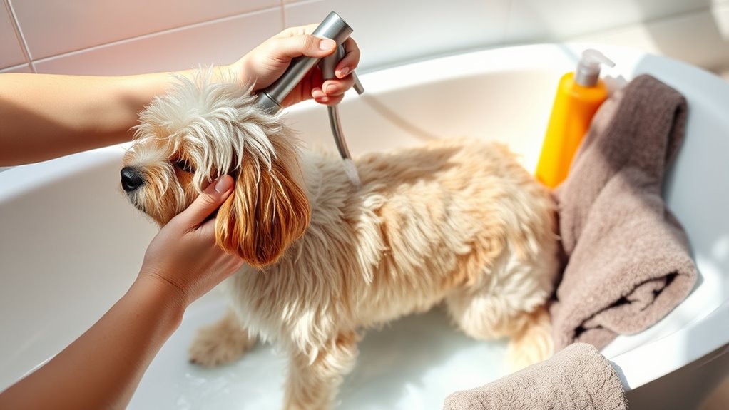 dog bathing by coat type