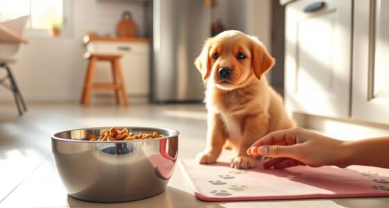 establish consistent puppy meals