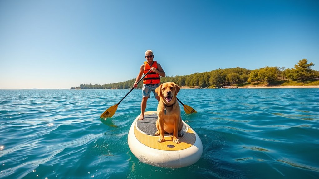 paddleboarding with dogs safely