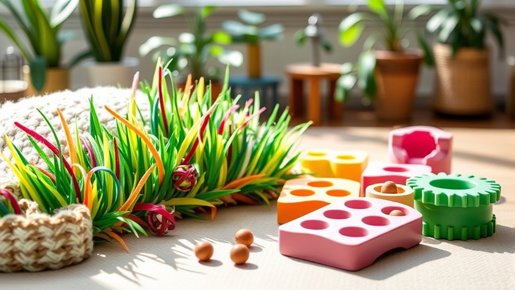 puzzle and snuffle enrichment activities