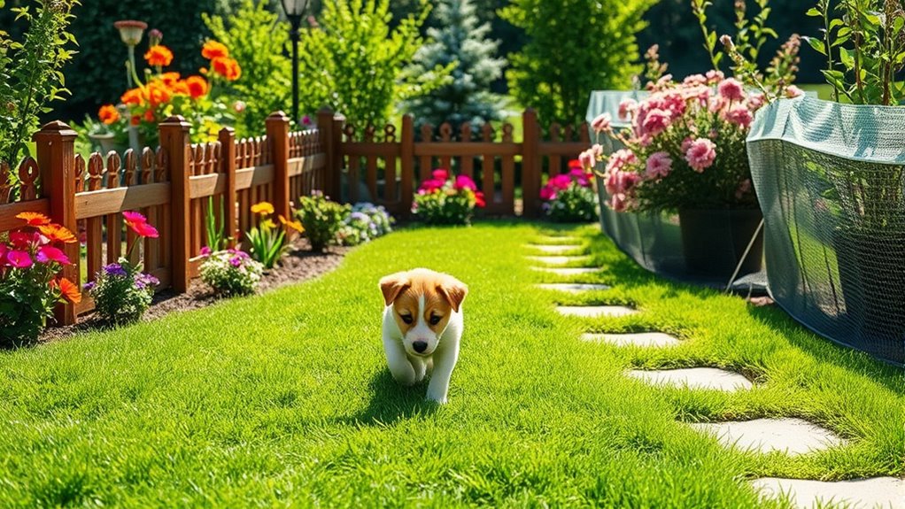 secure safe fenced garden