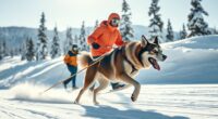skiing with dog assistance