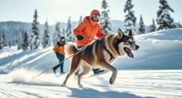 skiing with dog assistance