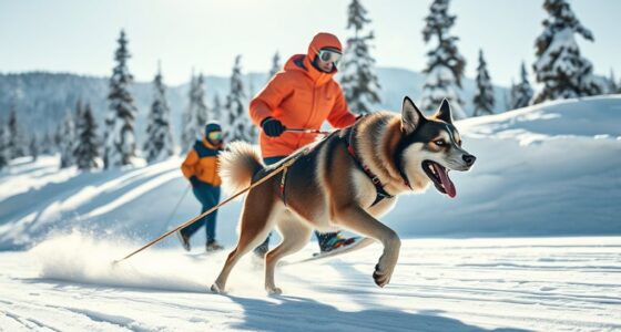skiing with dog assistance