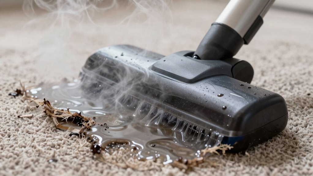 avoid over wetting during steam cleaning