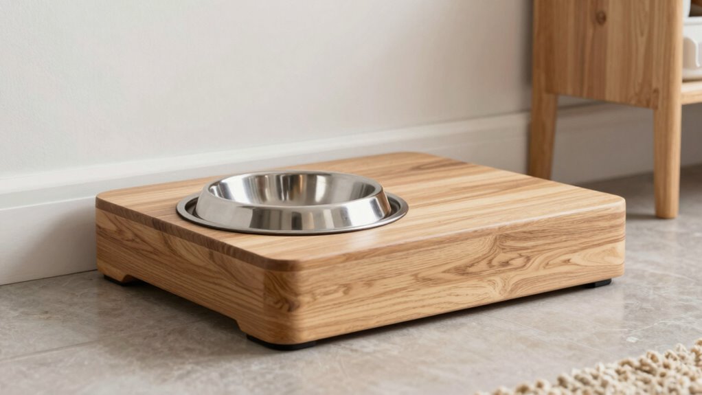 build adjustable dog feeding station