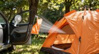 campfire tent car safety