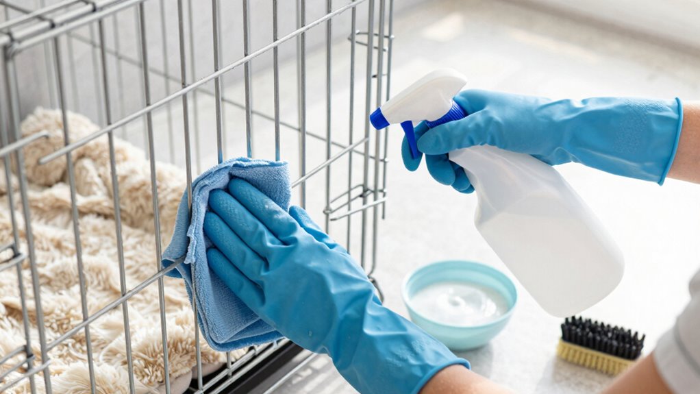 clean crate regularly with safe tools