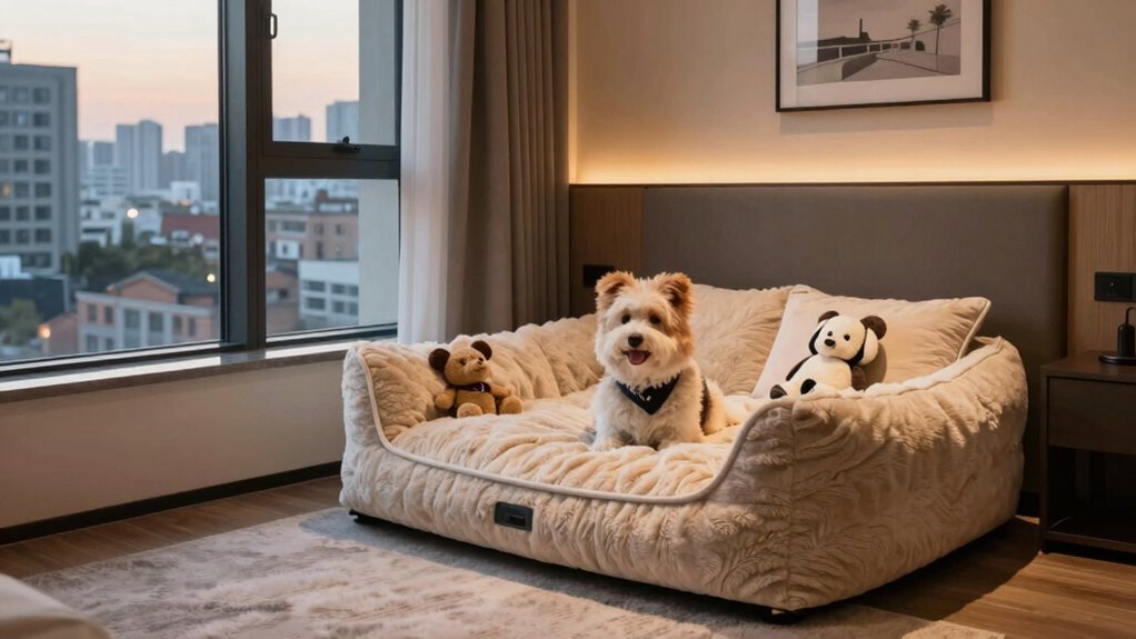 cozy secure hotel dog space