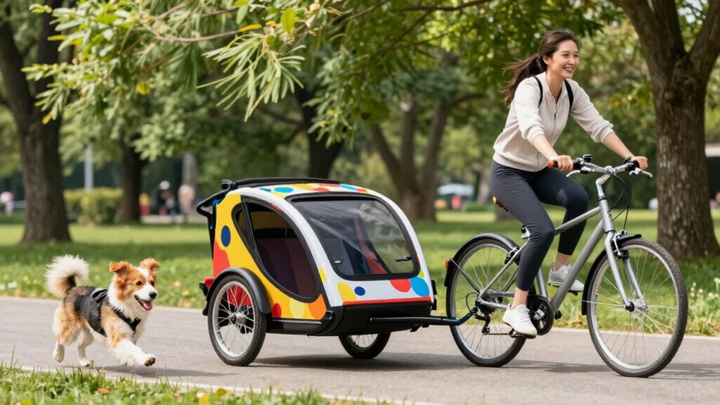 dog bike trailer training