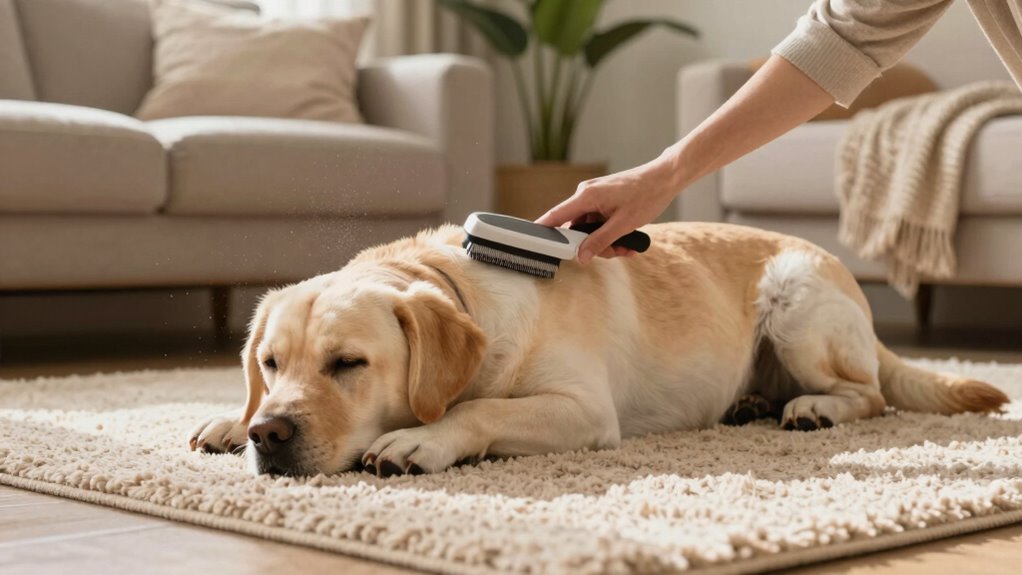 dog skin flakes and saliva