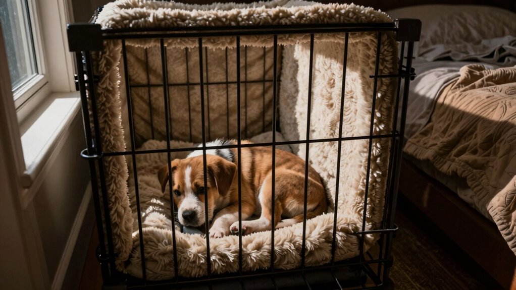 introduce crate gradually patiently