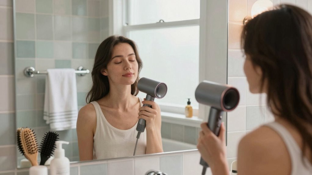 mindful blow drying relaxation