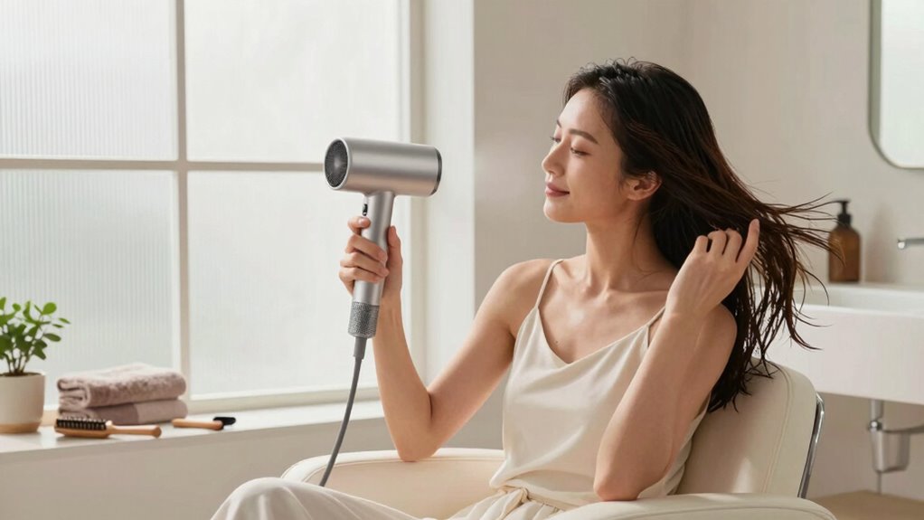 mindful calming blow drying routine