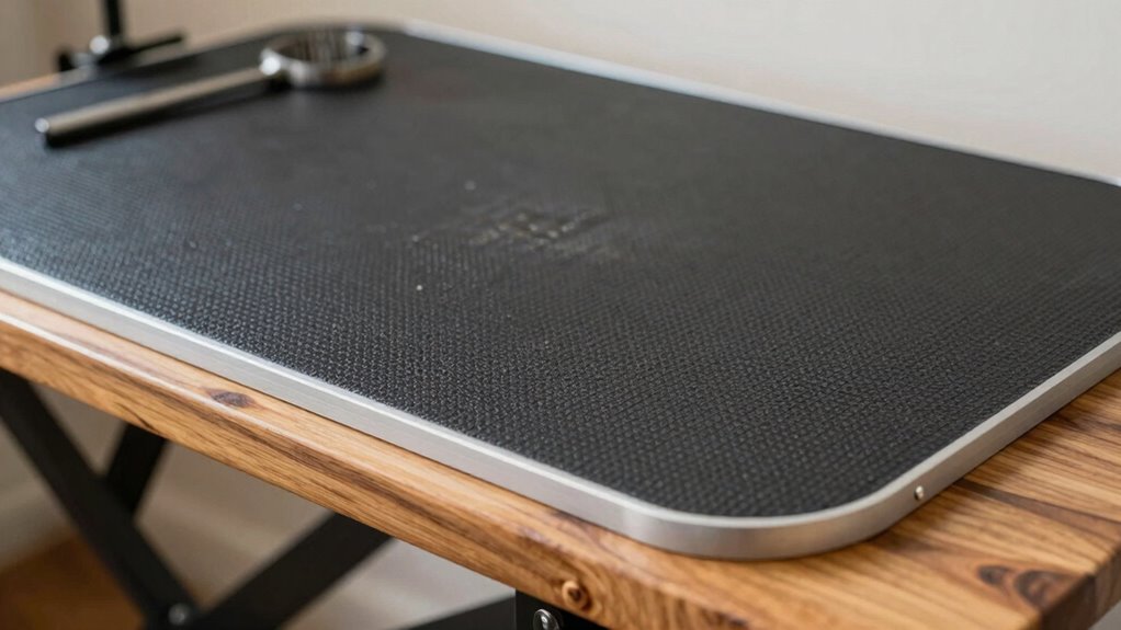 non slip textured grooming surfaces